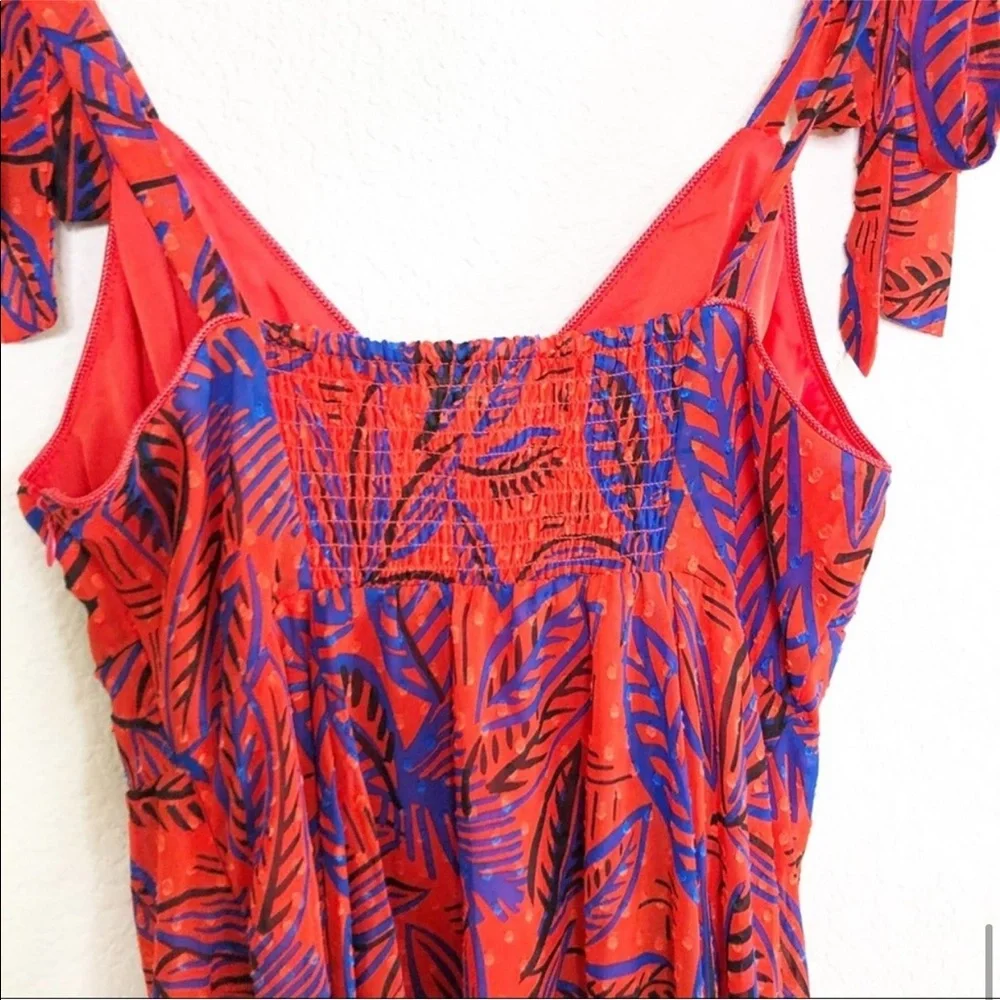 Alexis x Target orange blue tropical dress - Picture 7 of 11